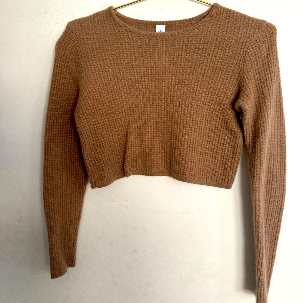 COPY - Alo Cashmere Plush Waffle Cropped Long Sleeve - (Women's XS)~